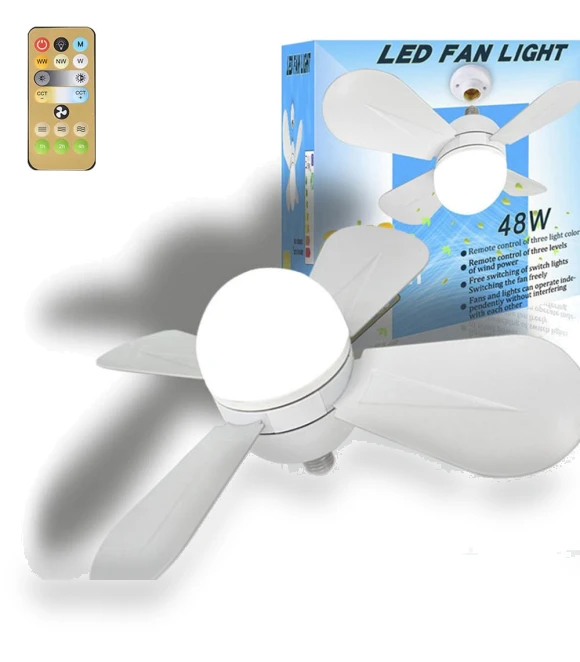 50W Ceiling Fan with E27 LED Light — Ceiling Fans, Homedepot