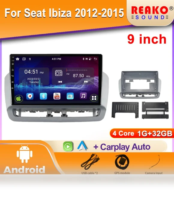 Android Auto Radio Car Multimedia Video Player — Stereo Receivers, Reakosound