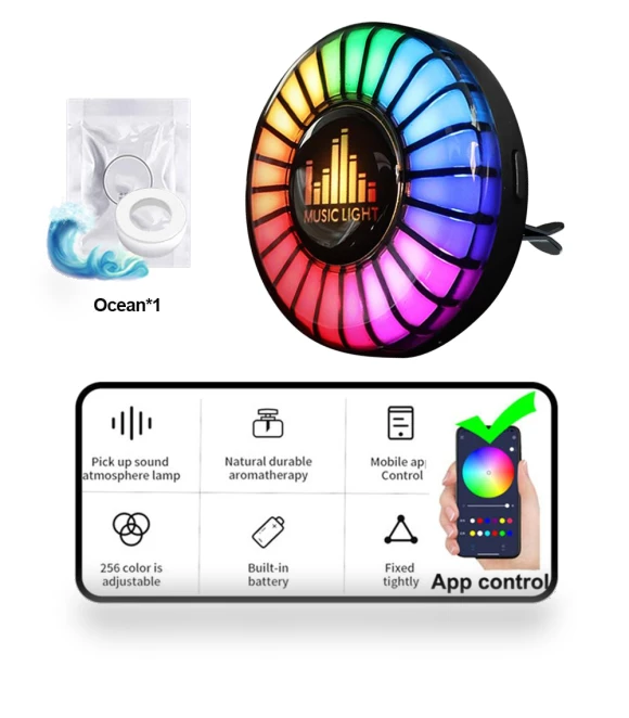 Car LED Sound Controller Air Freshener — Car Air Fresheners, World Auto Parts