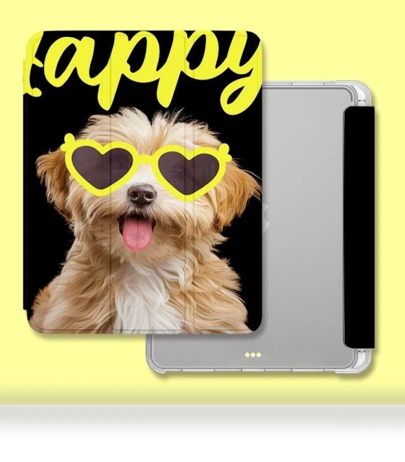 Cute English Puppy Pattern Smart Case — Protective Cases, Joyway