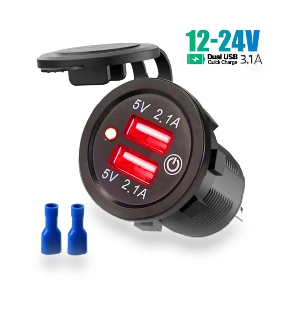 Dual USB 4.2A 12-24V Car Charger — Vehicle Power Solutions, Cars Auto Home