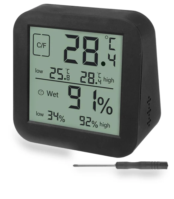 Electronic Touch Screen Desktop Clock — Hygrometers, AINYSZIN Automotive Parts