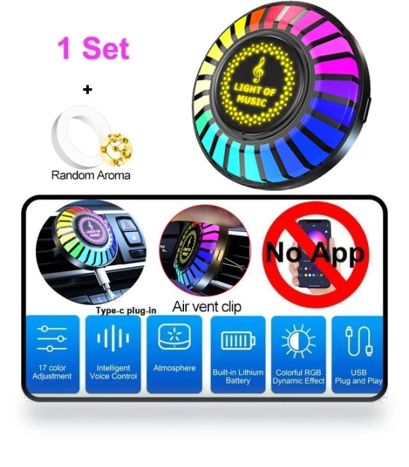 Smart Car Air Freshener with RGB Lighting and Music Sync — Car Air Fresheners, NyPhoenix Auto