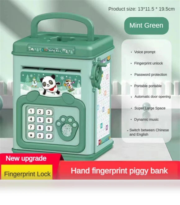 Smart Piggy Bank with Fingerprint — Savings & Piggy Banks, Simple and warm