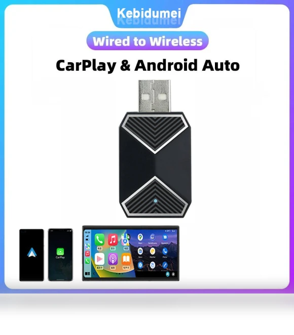 2 In 1 Wireless CarPlay Android Auto AI Box Adapter — Phone Accessories, RuJia Home Decor