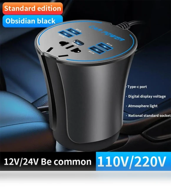 Car Inverter with USB 3.0 Charging Port and Smart Display — Power Inverters, A Auto Parts Mall