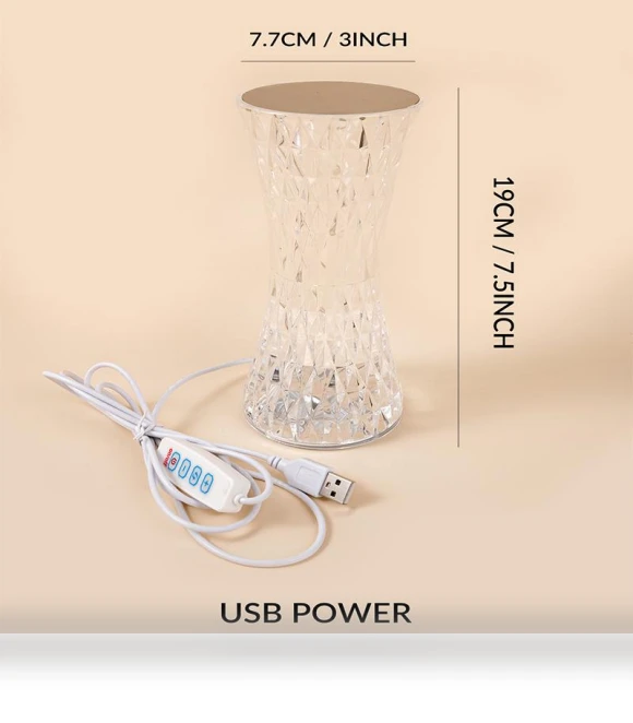 Crystal Scandinavian Style LED Desk Lamp — Desk & Table Lighting, TOP HOME