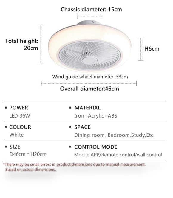 LED Ceiling Fan with Smart Remote Control — Ceiling Fans, Good Household Items