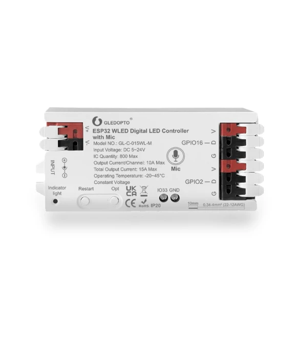 LED Controller with Microphone for Dynamic RGB — LED Strips, Seahorse Home