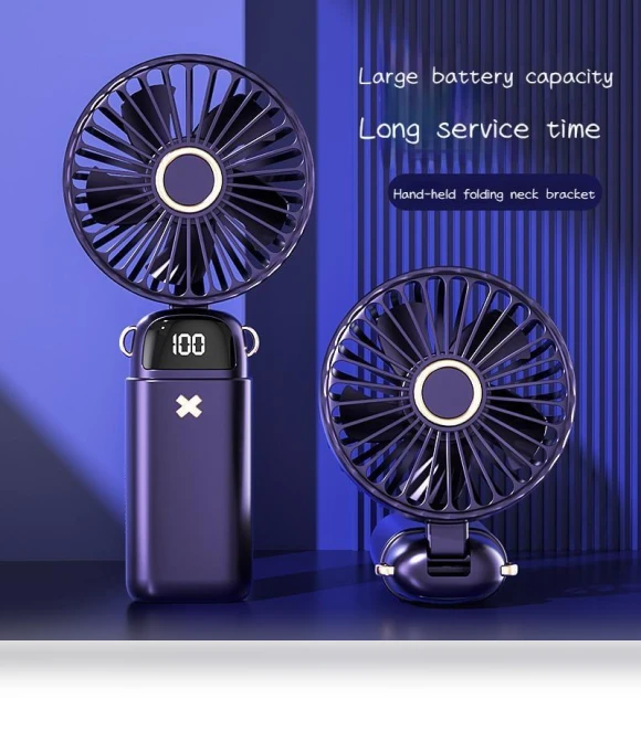 Portable USB Charging Fan with Digital Display — Portable Cooling Solutions, Bling Bling Goods