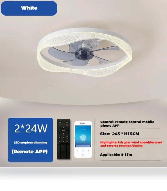 Smart Remote Control Ceiling Fan with LED Light — Ceiling Fan Lighting Solutions, KITCHEN-MALL