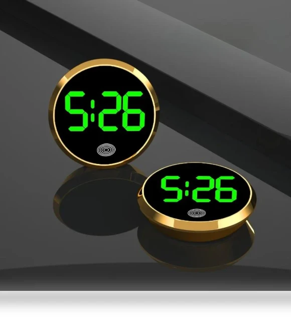 Touch-Type LED Car Clock — Clock, World Auto Parts