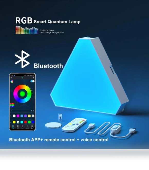 Triangular Quantum LED Lamp RGB Wall Light — Creative Lighting Solutions, Wrigleys