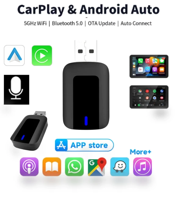 Wireless CarPlay Android Auto Adapter — Car Essentials, A Auto Parts Mall