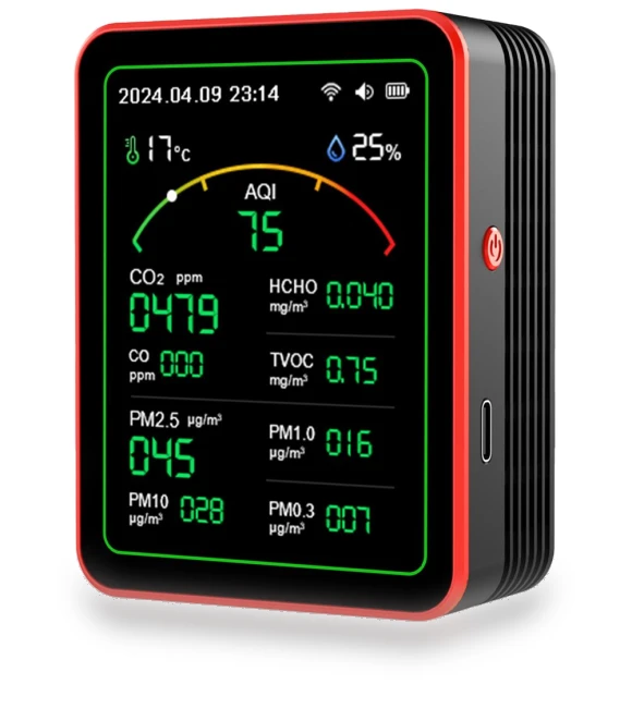 15 in 1 Rechargeable Digital Air Quality Detector — Home Climate Control, Homedepot