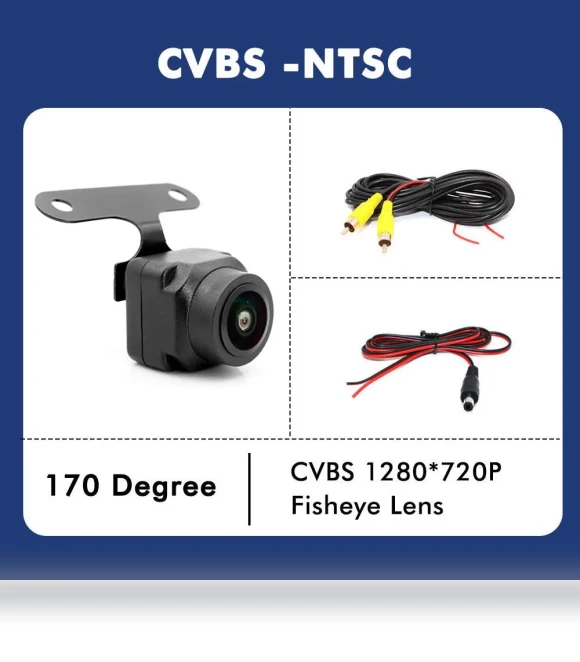 4K RCA HD 180-degree Fisheye Lens with Night Vision — Rearview Cameras for Cars, A Auto Parts Mall