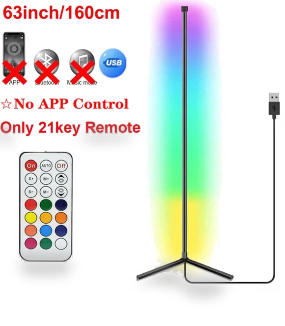 Adjustable Smart Bluetooth RGB LED Mood Floor Lamp — Standing Lights, OFFICE-MALL