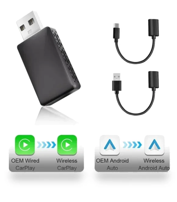 Carplay and Android Auto AI Box 2 in 1 Mini Adapter — Stereo Receivers, Explorer Outdoors