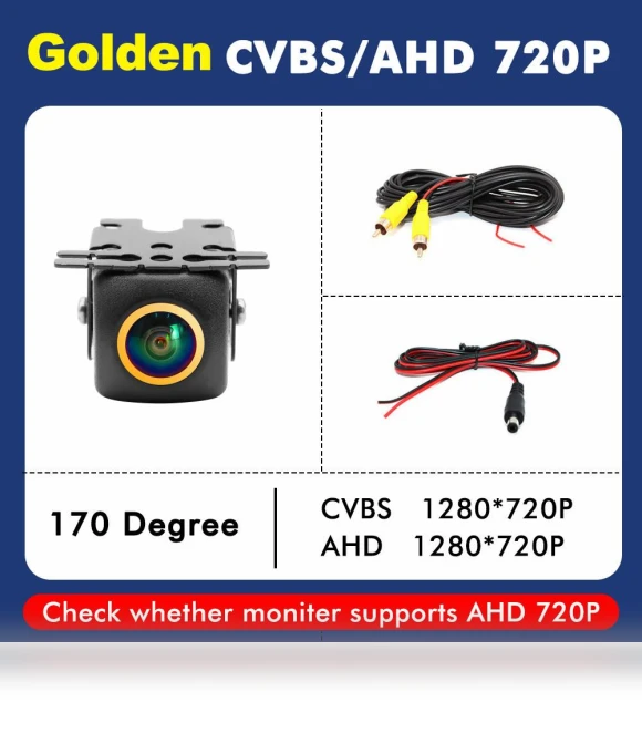 Golden Lens HD Vehicle Reverse Backup Camera — Rearview Cameras for Cars, A Auto Parts Mall