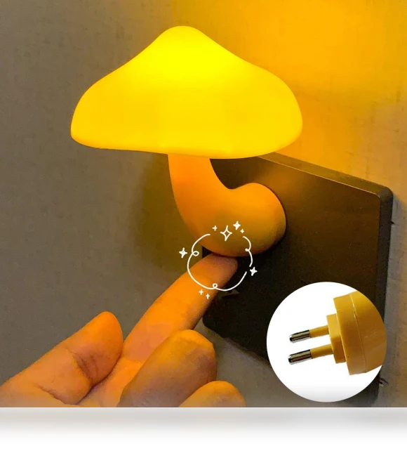 Mini LED Night Lights in Mushroom Shape — Night Lights, Cozy Cottage-Relax