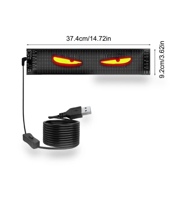 Smart Car LED Display Devil Eyes for Windshield — Light Kit, A Auto Parts Mall