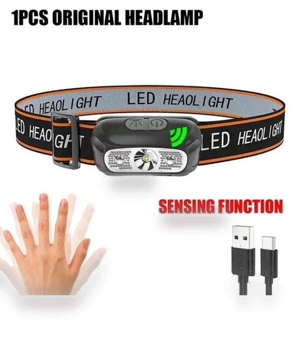 USB Rechargeable LED Headlamp with COB Sensor — Flashlights, HIMO Group