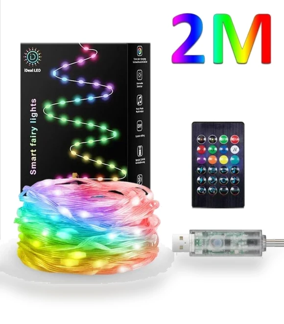 USB RGBIC LED Smart Fairy Lights — String Lights, Good Household Items