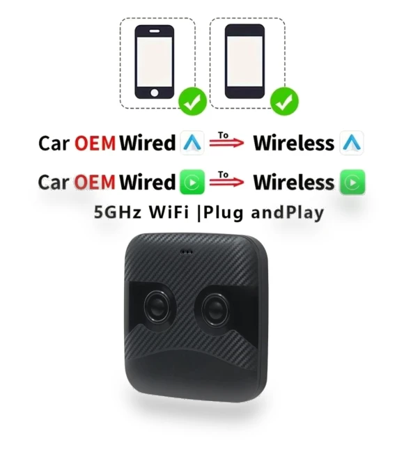 Wireless CarPlay Android Auto Adapter — Phone Accessories, Auto Launcher