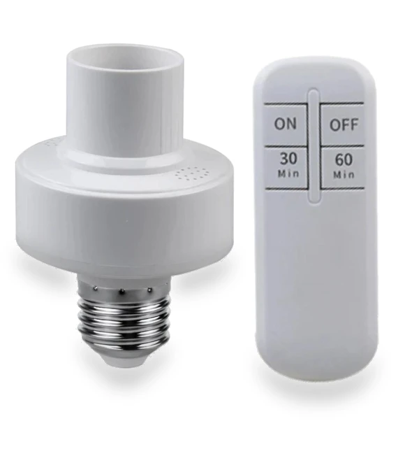 Wireless Remote Control Lamp Socket with Smart Timer Switch — Light Sockets, HIMO Group