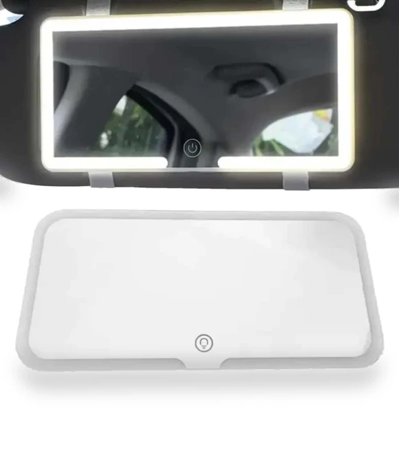 HD Car Mirror with LED Makeup Light — Interior Mirrors, Cozy Cottage-Relax