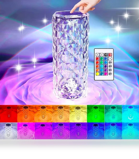 Rechargeable 16 Color RGB Rose LED Night Light — Night Lights, Good Household Items