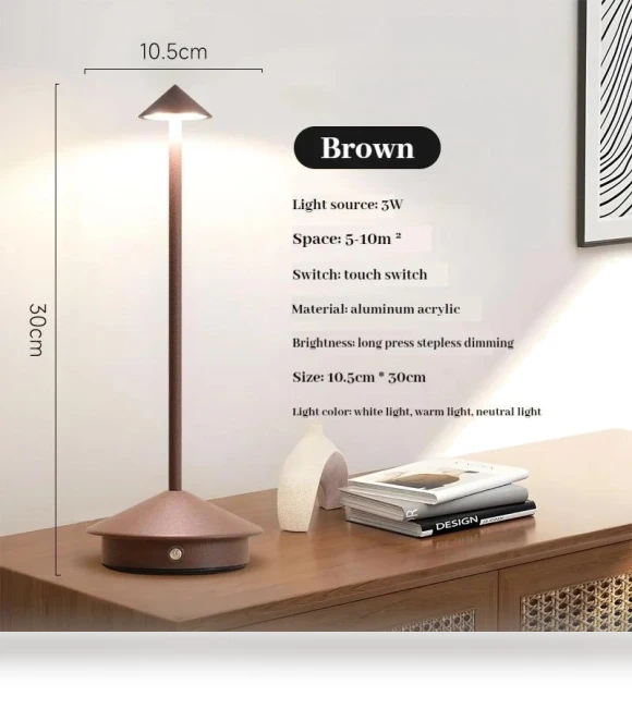 Rechargeable LED Desk Lamp with Touch Sensor — Study & Desk Lighting, Good Household Items