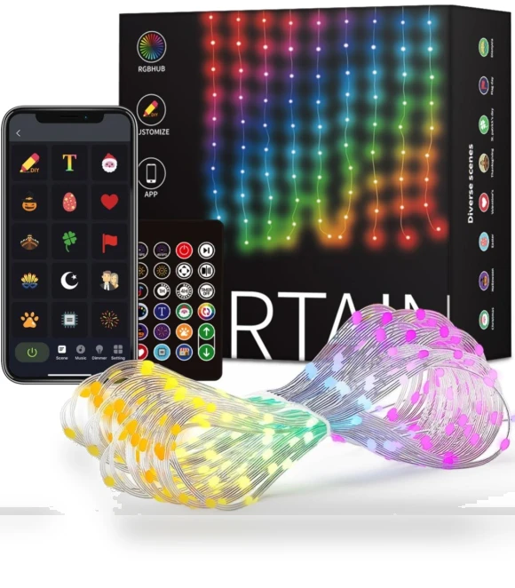 Smart LED Curtains — String Lights, HAOAXIN