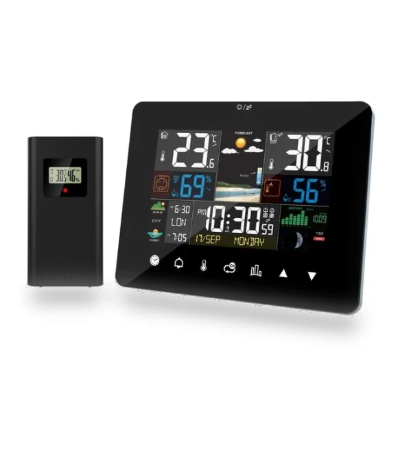 Touchscreen Weather Station with Digital Display — Weather Monitoring Clocks, Super Featured