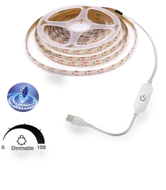 USB LED Strip Light with Touch Switch Dimmer — LED Strips, Build My Home