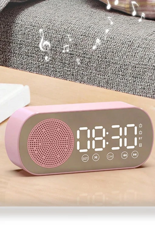 Bluetooth Speaker with Alarm Clock and Smart AI — Portable Audio, Luminaire Lighting Mall
