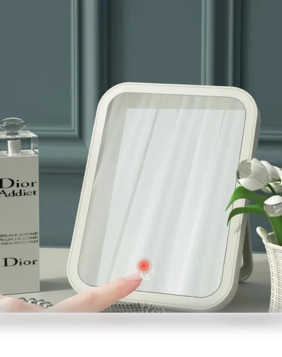 Compact LED USB Makeup Mirror with Touch Screen and Dimming Function — Compact & Travel, AE Selection