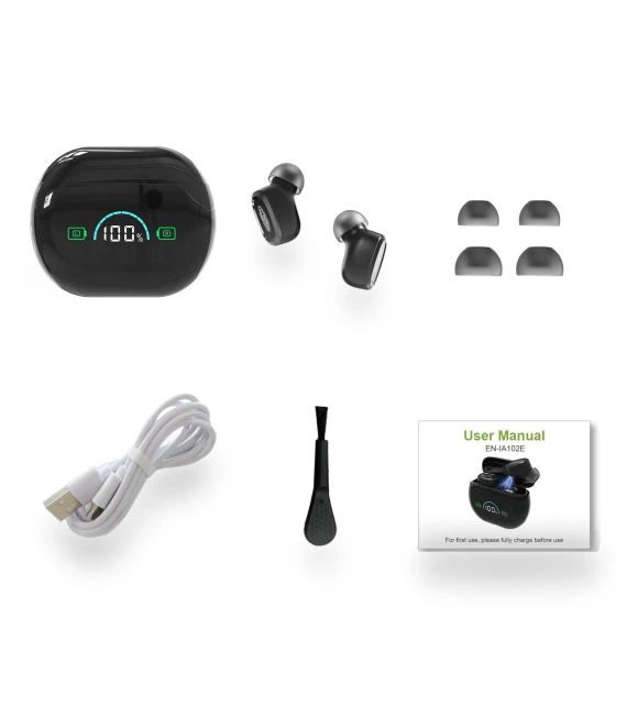 Elderly TWS Earbuds with Large Display — In-Ear Headphones, A Auto Parts Mall
