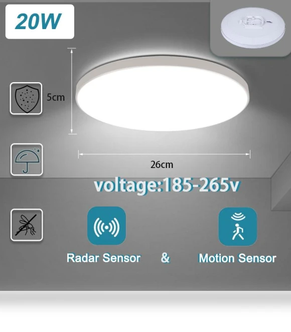 LED Ceiling Light with Radar Sensor — Overhead Lighting, Home Of Auto Parts