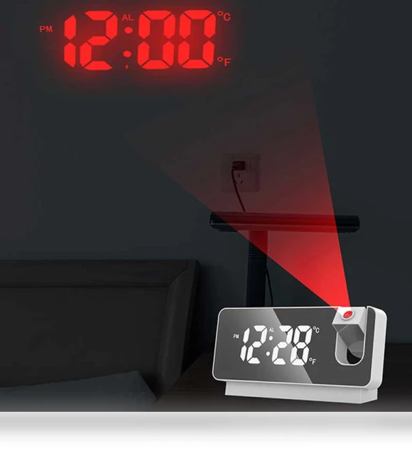 Multifunctional Projection Electronic Clock — Clocks, Stone Home