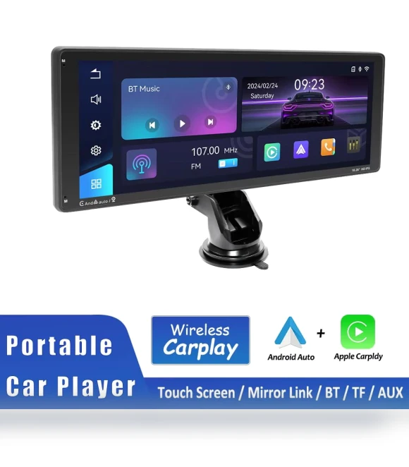 Portable 10.26-inch IPS Car Radio with Wireless Display — Stereo Receivers, JOHO - CarGear