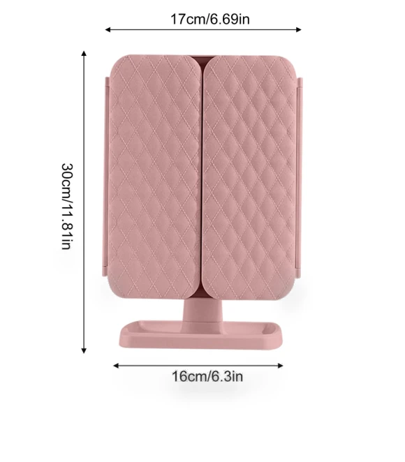 Trifold Cosmetic Mirror with LED Lights — Compact & Travel, Homedepot