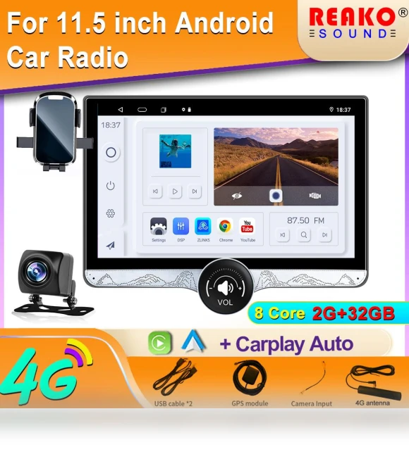 Universal Android Car Radio with Touch Screen — Stereo Receivers, Reakosound