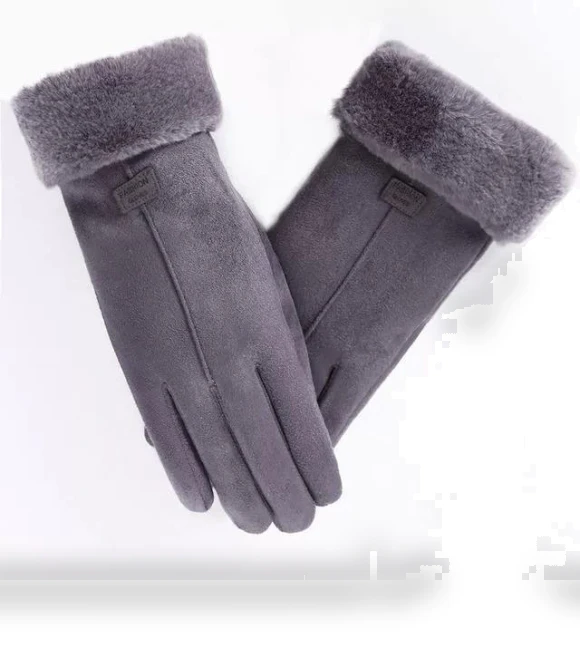Self-Heating Fleece Gloves with Half-Open Fingers and Touchscreen — Gloves, Female s
