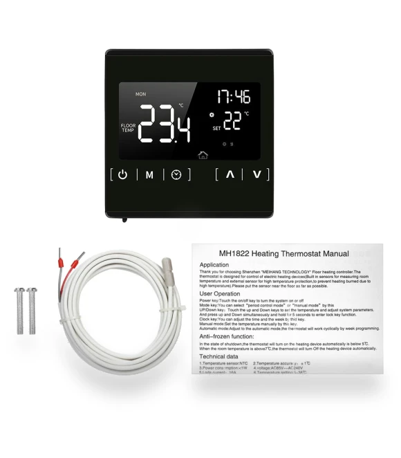 Smart LCD Thermostat with Touch Screen — Home Climate Control, Optimized General