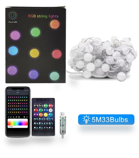 Smart LED RGB Globe Garden Light — Outdoor String Lights, Lntelligent Living Hall