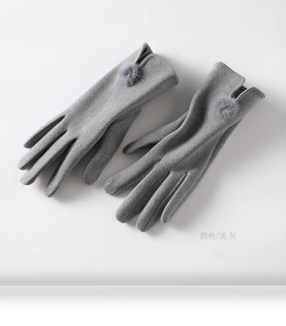 Touchscreen Gloves with Rabbit Fur Lining — Gloves, Female s