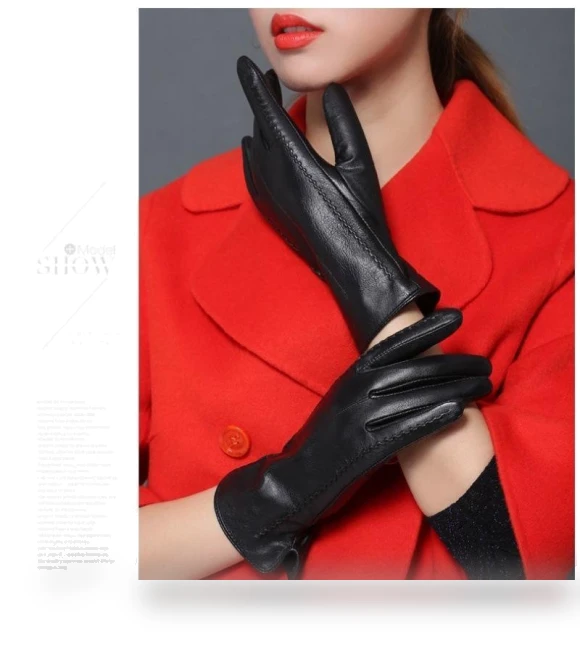 Touchscreen Leather Gloves — Gloves, Female s