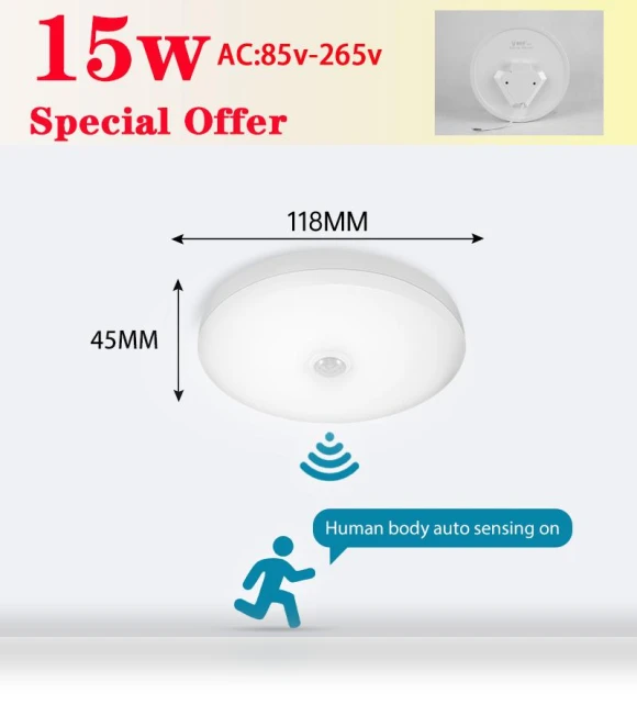 LED Ceiling Light with Motion Sensor — Overhead Lighting, AE Selection