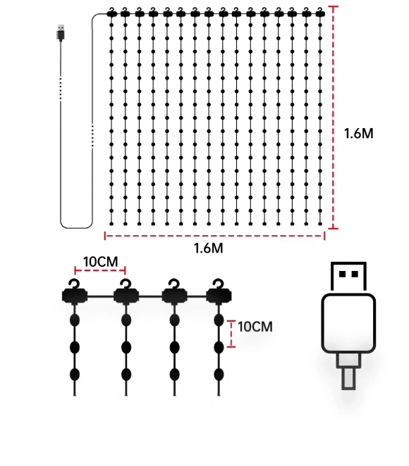 Smart Curtain Light with App Control — String Lights, AE Selection